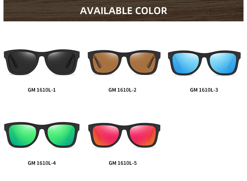GM Natural Bamboo And Wooden Sunglasses VIP Manual Polarized Glasses Luxury brand Environmental Degradable Glasses Gift Box