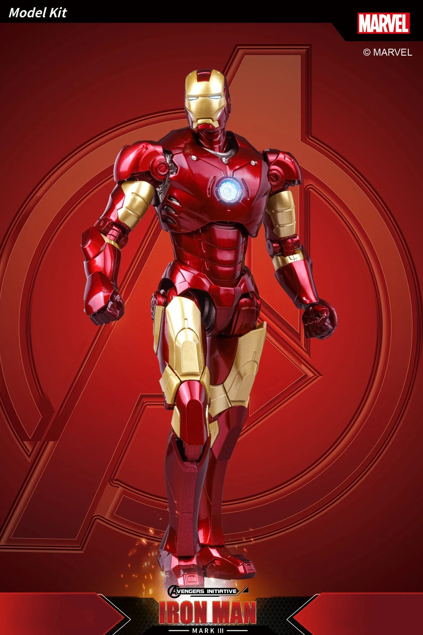Marvel Iron Man MK3 Fondjoy Assemble Toy Iron Man Model 15cm ABS Material 1/12 Scale Action Figures Toy Birthday Gifts For Boys