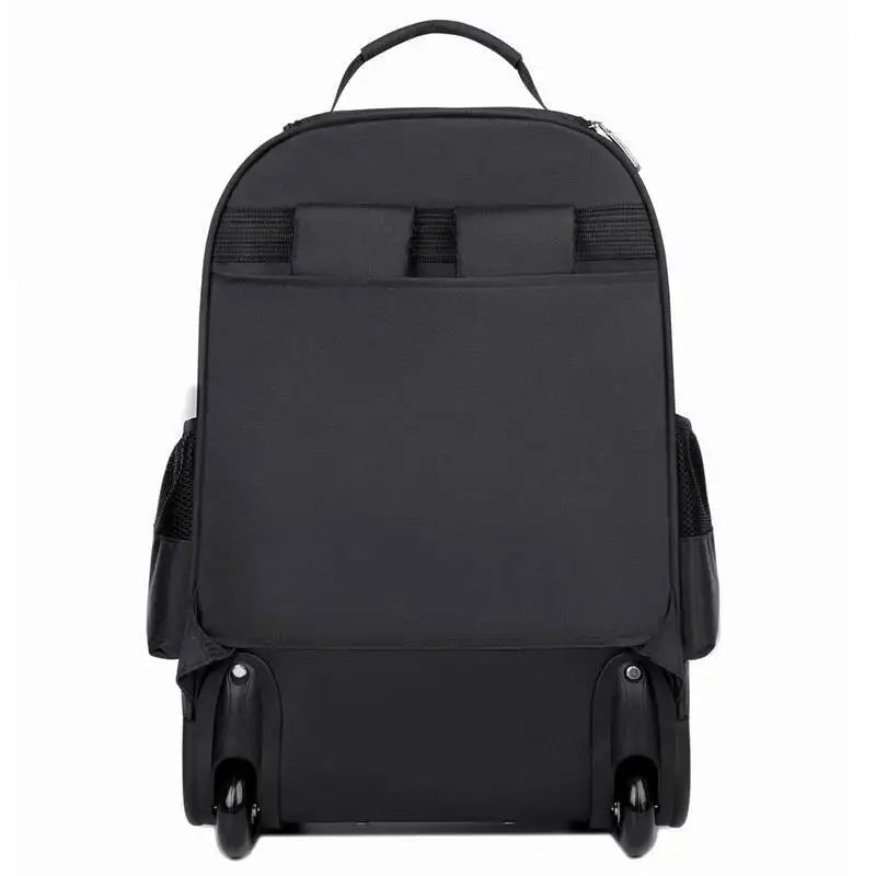Large Capacity Travel Backpack With Wheels Hidden Pull Rod Waterproof Carry On Luggage Weekend Travel Bag For Men Business Trip