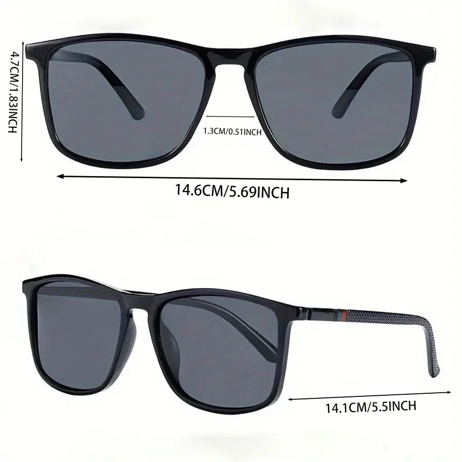 2pcs Luxury Square Vintage Polarized Cycling Sunglasses Men Women Fashion Travel Driving Fishing Sun Glasses Male Eyewear UV400