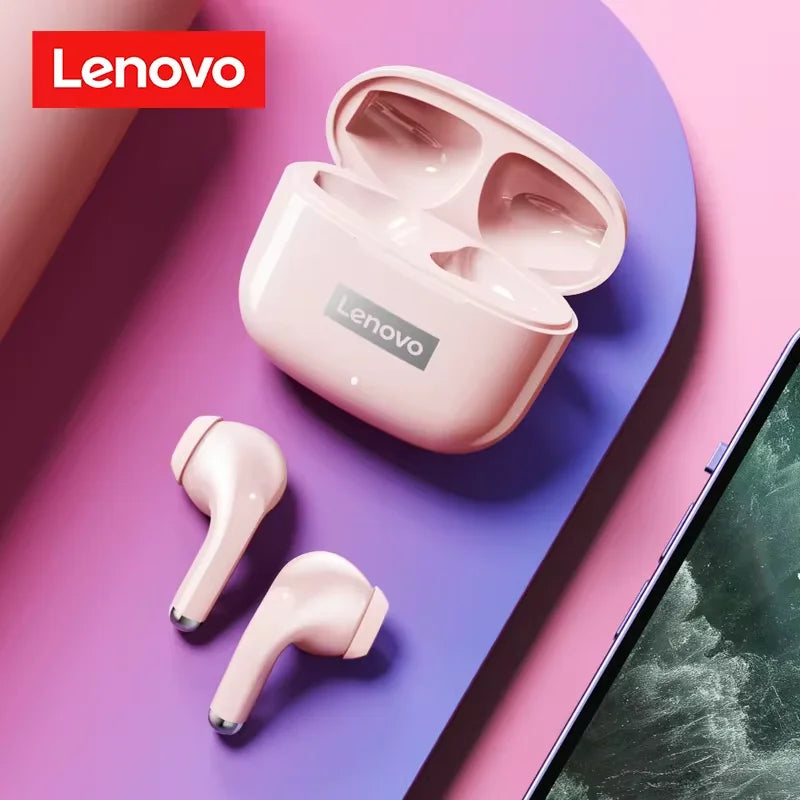 New Lenovo LP40 Pro TWS Bluetooth V5.3 Earphones Smart Touch Control With Hands-free Call Headset Noise Isolating Headphones