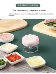 Portable Vegetable and Food Cutter Manual Garlic Puller Fruit Chopper Kitchen