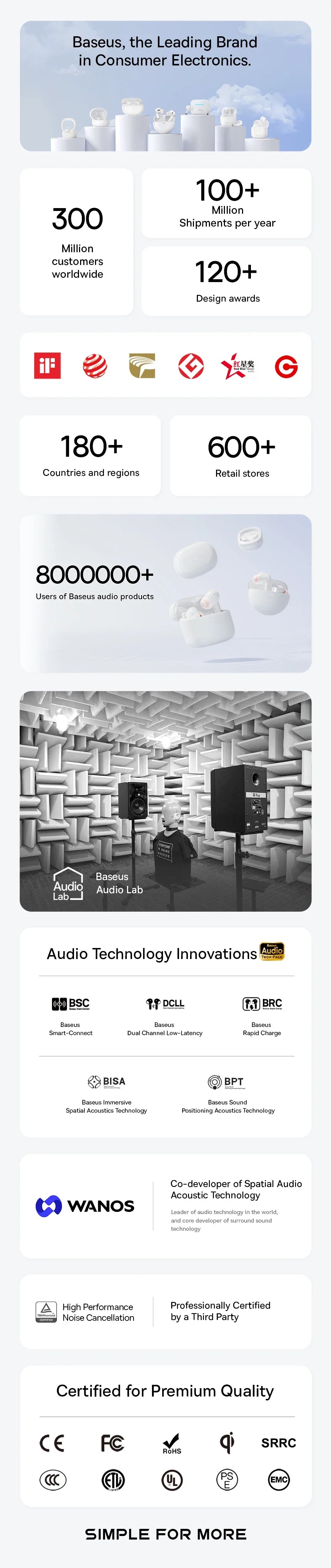 Baseus Bowie MA10 Pro ANC Wireless Earphones 48dB Hybrid ANC Bluetooth 5.3 Earbuds IPX6 Waterproof 4-Mics ENC Sports Headphones