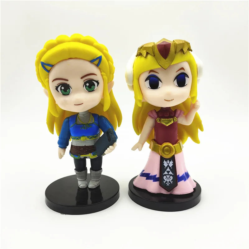 6pcs/set Game The Legend of Zelda Link Cute PVC Action Figure Toys 10cm