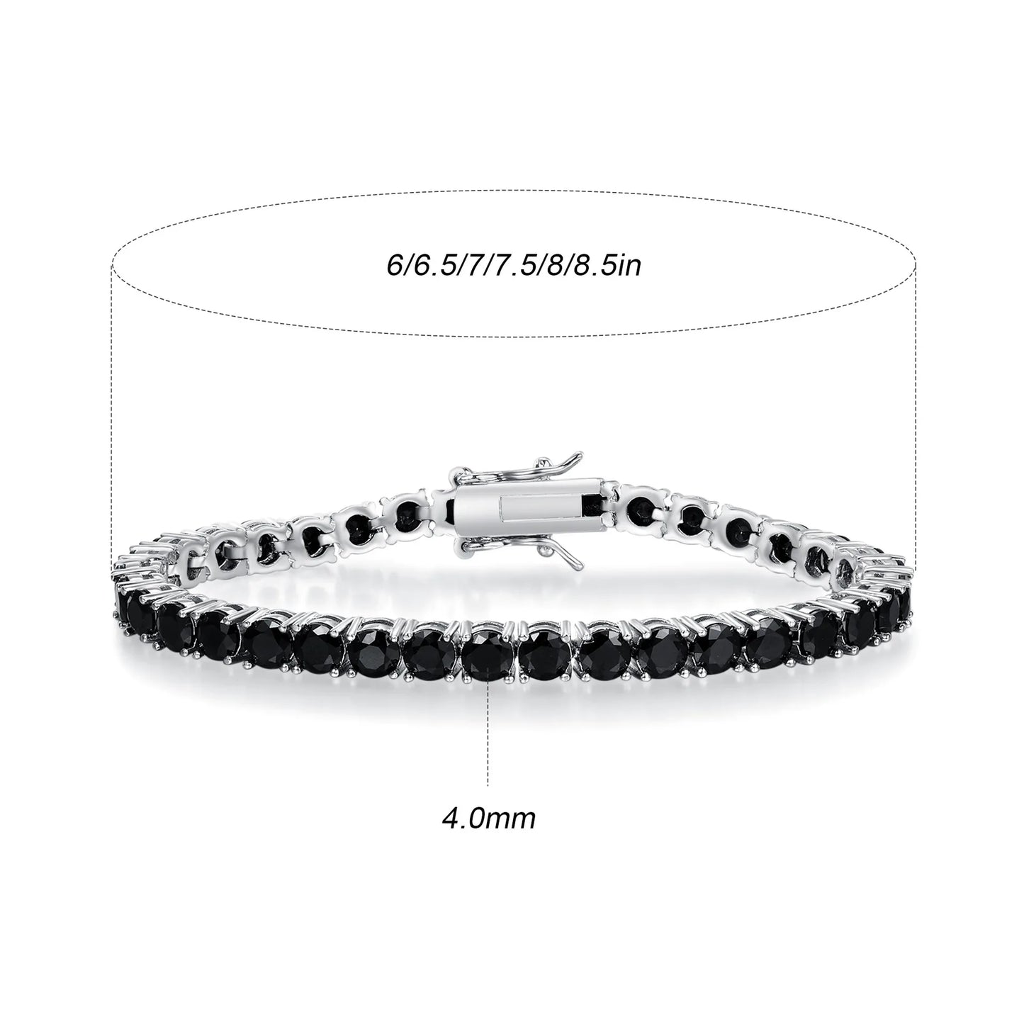 EUREKA  Hip Hop Tennis Bracelet Zirconia Copper Neutral Shiny Fashion Jewellery Party Gift Fine Jewellery