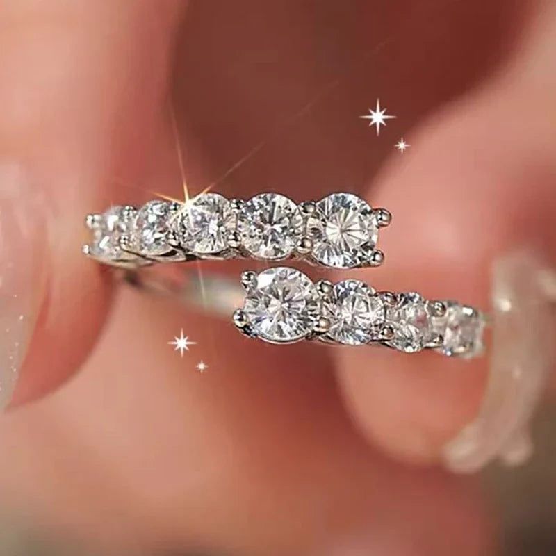 QMSHR 925 sterling silver Moissanite ring for women,Gra-certified  plated with white gold engagement jewelry gift