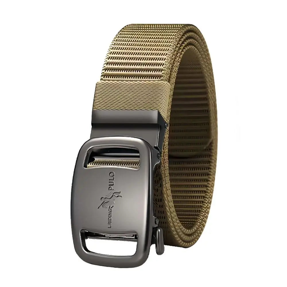 Black Automatic Buckle Belt Men Business Luxury Brand Quality Canvas Belt Casual Simple Wild Style Trendy Jeans Belt
