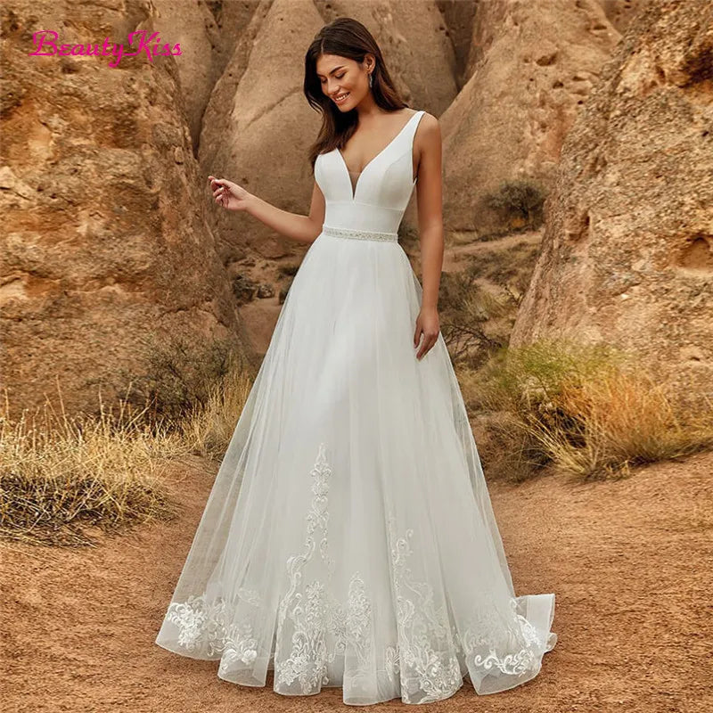 White Bridesmaid Dresses: Wedding Jumpsuit With Detachable Skirt Two Pieces