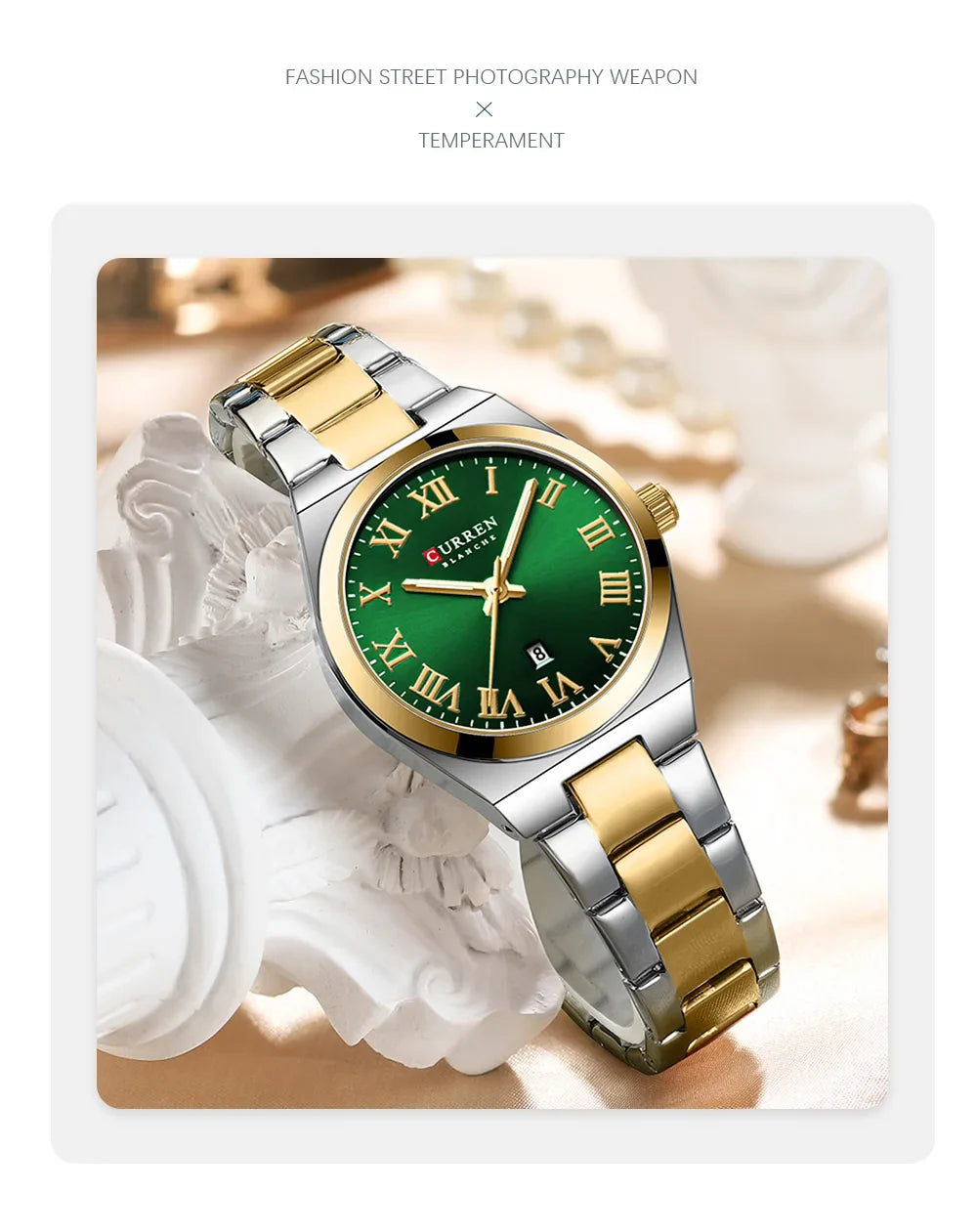 CURREN Women Watches Fashion Gold Stainless Stain Steel Ladies Watch Waterproof Quarzt Wristwatch Romatic Girlfriend Gift