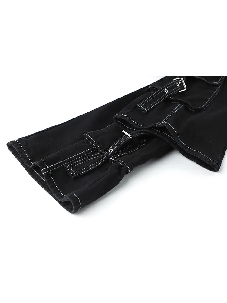 Baggy Jeans Women Cargo Pants Vintage High Waist Streetwear Denim Pants