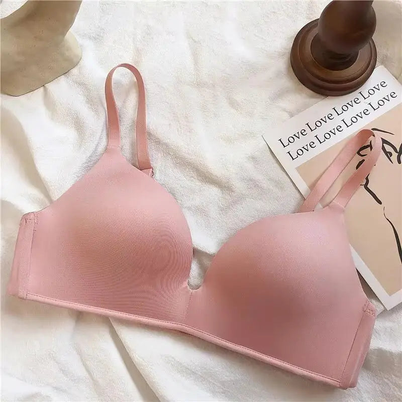 Ice Silk Women Bra Comfortable Wireless Gather Underwear For Women