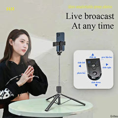 1.67M Long Extended Bluetooth Wireless Selfie Stick Live Broadcast Stand Holder Tripod