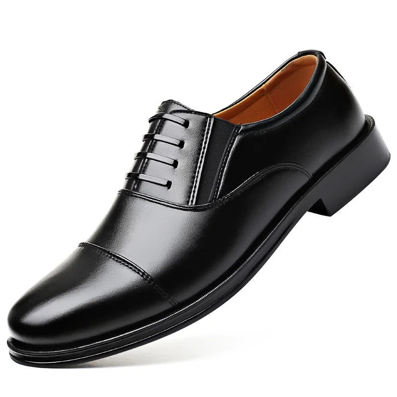 Mens Formal Leather Shoes Slip on Dress Wedding Casual Flats Luxury Walking Oxfords Office Work Zapatos Para Hombre Plus Size