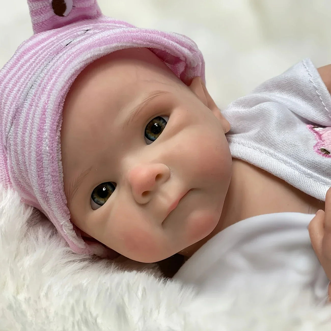 13Inch Bettie Silicone Reborn Doll With Open Mouth & 2 Sets Clothes Handmade Painted Skin Waterproof Reborn Girl Doll