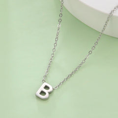 Minimalist Initial A-Z Letter Necklace for Women Alphabet Stainless Steel Choker