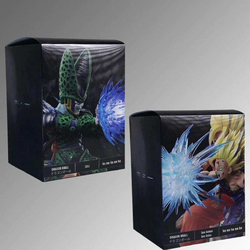 Dragon Ball Z Son Goku Gohan VS Cell Anime Figures Cell Salu Figurine Pvc Statue Model Doll Desk Collectible Decora Toys Gifts