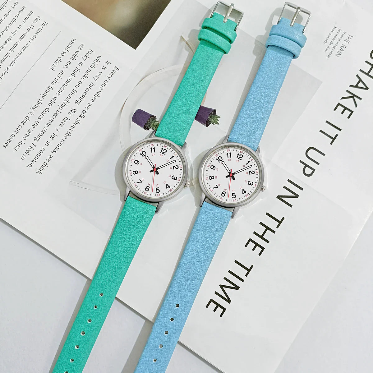 Fashion Women Watch Elegant Quartz Watches PU Leather Strap Wristwatch For Ladies Dress Clock Watches Back Light Reloj Mujer