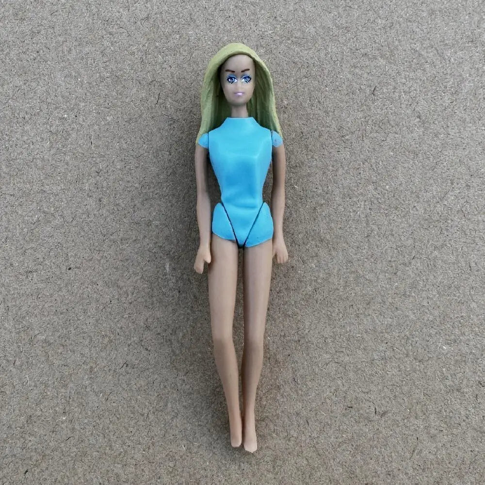 Original Vintage ST Mini Figure Dolls 10cm Flight Attendant 7cm Astronaut Cute Little Girl Joints Movable Limited Collections