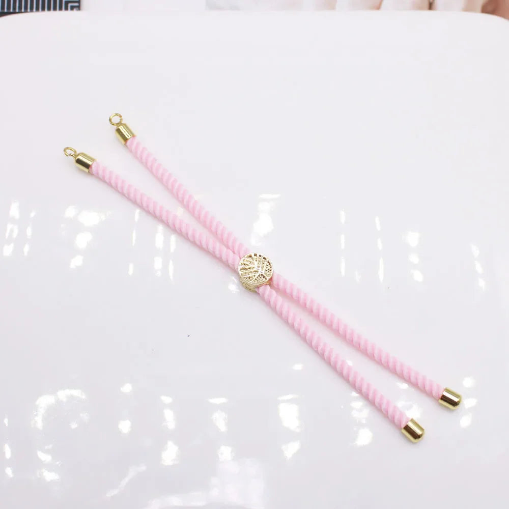 10PCS fashion luxury Wind Life Tree handmade DIY woven rope bracelet 3mm open loop buckle adjustable bracelet