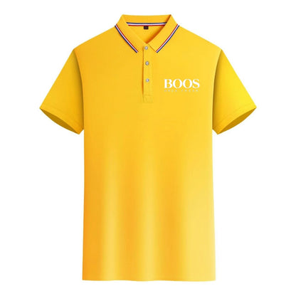 Summer Fashion New Men's Short Sleeved Designer Exquisite Three-dimensional Embroidery POLO Breathable Lapel Business T-shirt