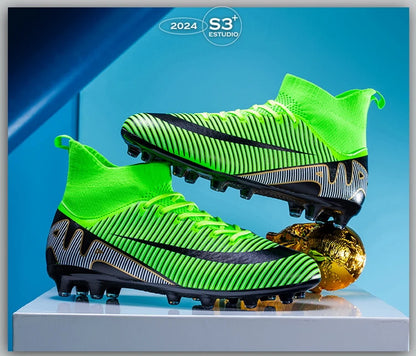 Professional Men Soccer Shoes FG/TF  Football Boots Cleats Breathable  Outdoor
