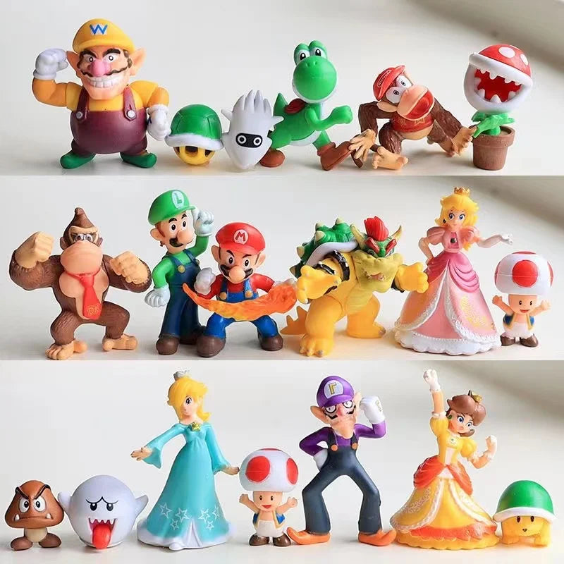 New Anime  Large Size  Bowser Figures PVC  Bros Hat Can Take Off Toy model For kids