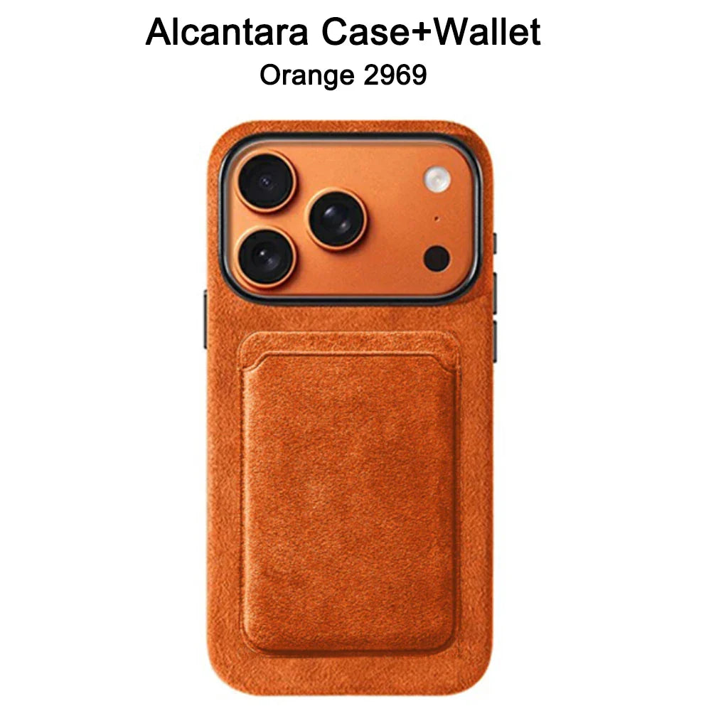 Italian Case for IPhone 17 Pro Max 17Pro with MagSafe Wallet Camera Button Magnetic Cover Orange Blue Protective Case