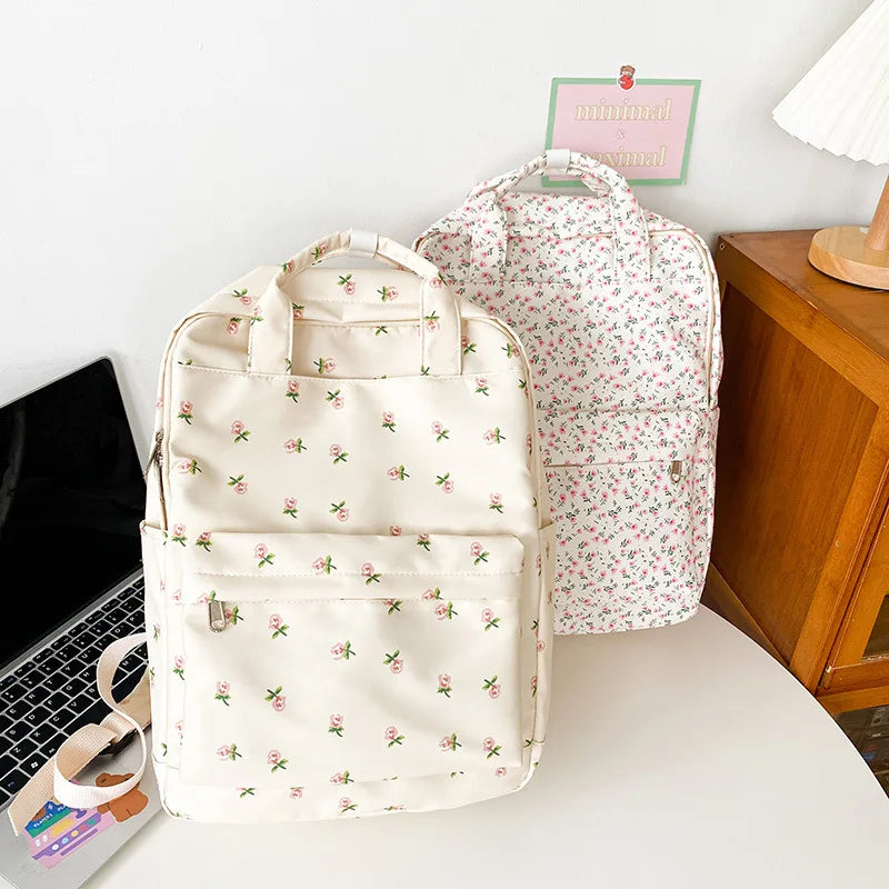 Personalized Literature and Art Small Fragmented Flower Girl Student School Bag Japanese Academy Style Versatile Backpack