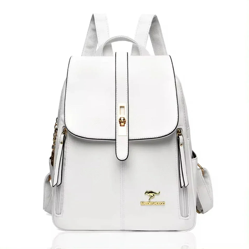 Women Large Capacity Backpack High Quality Leather Vintage Bags for Women School Bags Travel Rucksack Ladies Bookbag Knapsack