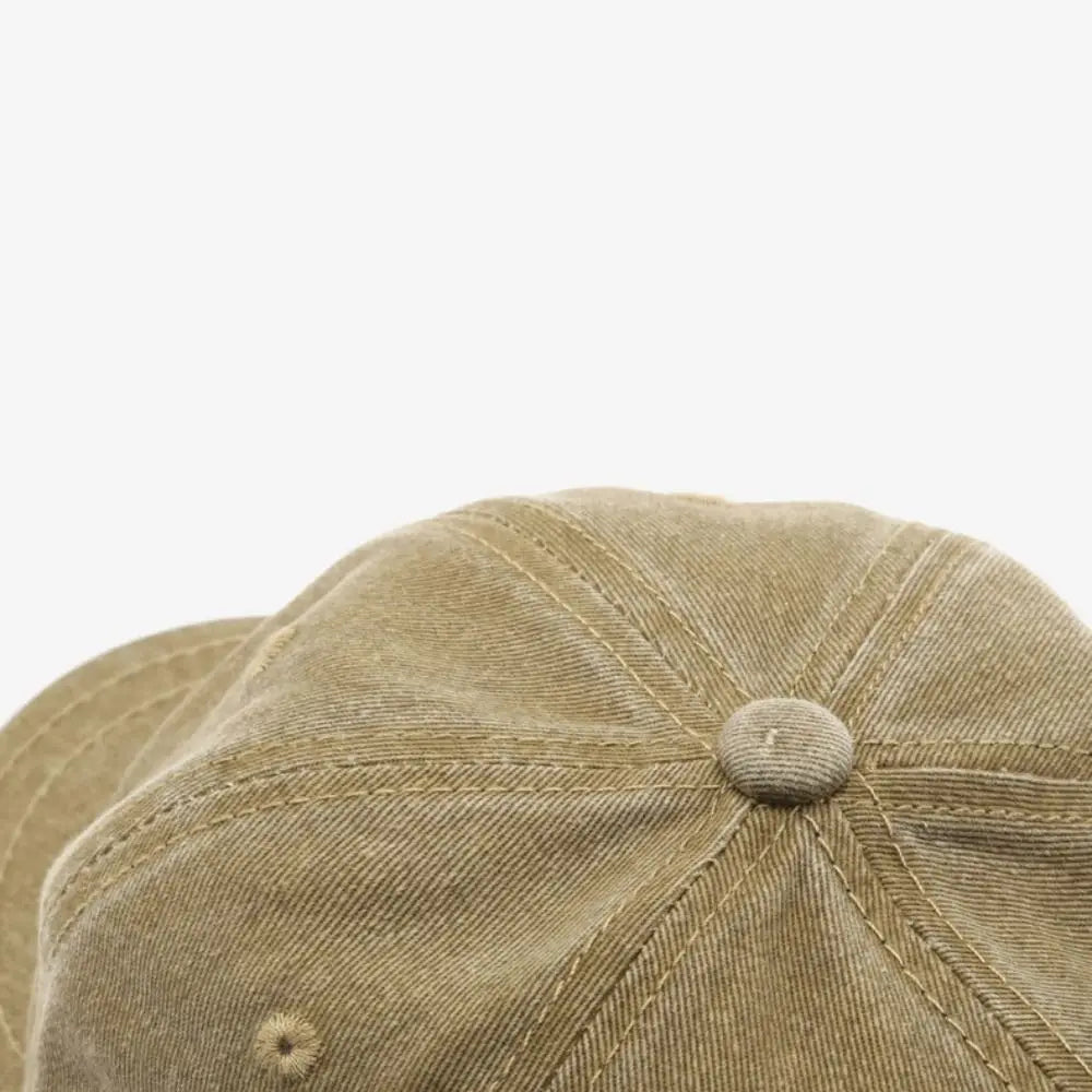 Short brim Baseball Cap Fashion Adjustable Solid Color Peaked Cap Washed Cotton Bucket Panama Cap Summer