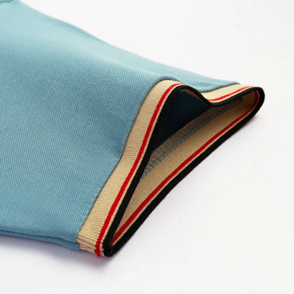 Summer men's fashion casual short sleeved polo shirt high-end boutique embroidered top comfortable and breathable lapel T-shirt