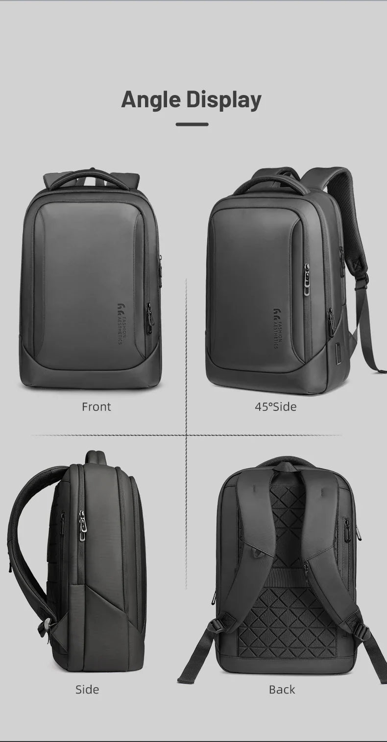 Heroic Knight Multifunctional Men's Backpack 15.6" Laptop Backpack Waterproof Large Capacity Work Travel Backpack with USB Port
