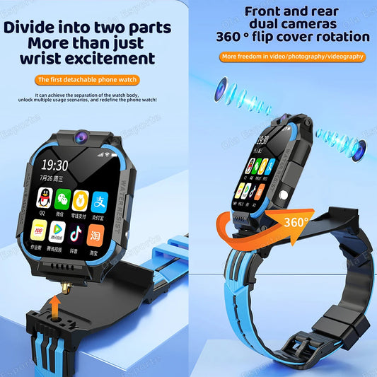 5G Kids Smart Watch SOS GPS Location Sim Card Call Child SmartWatch Camera Video Call Waterproof Watch Boys Girls Children Gift