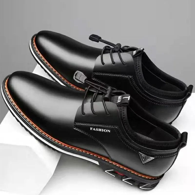 Dropshipping Men Dress Shoes Cowhide Leather Shoes Men's Comfortable Low-top British Casual Shoe Platform Shoes Man Formal Shoes