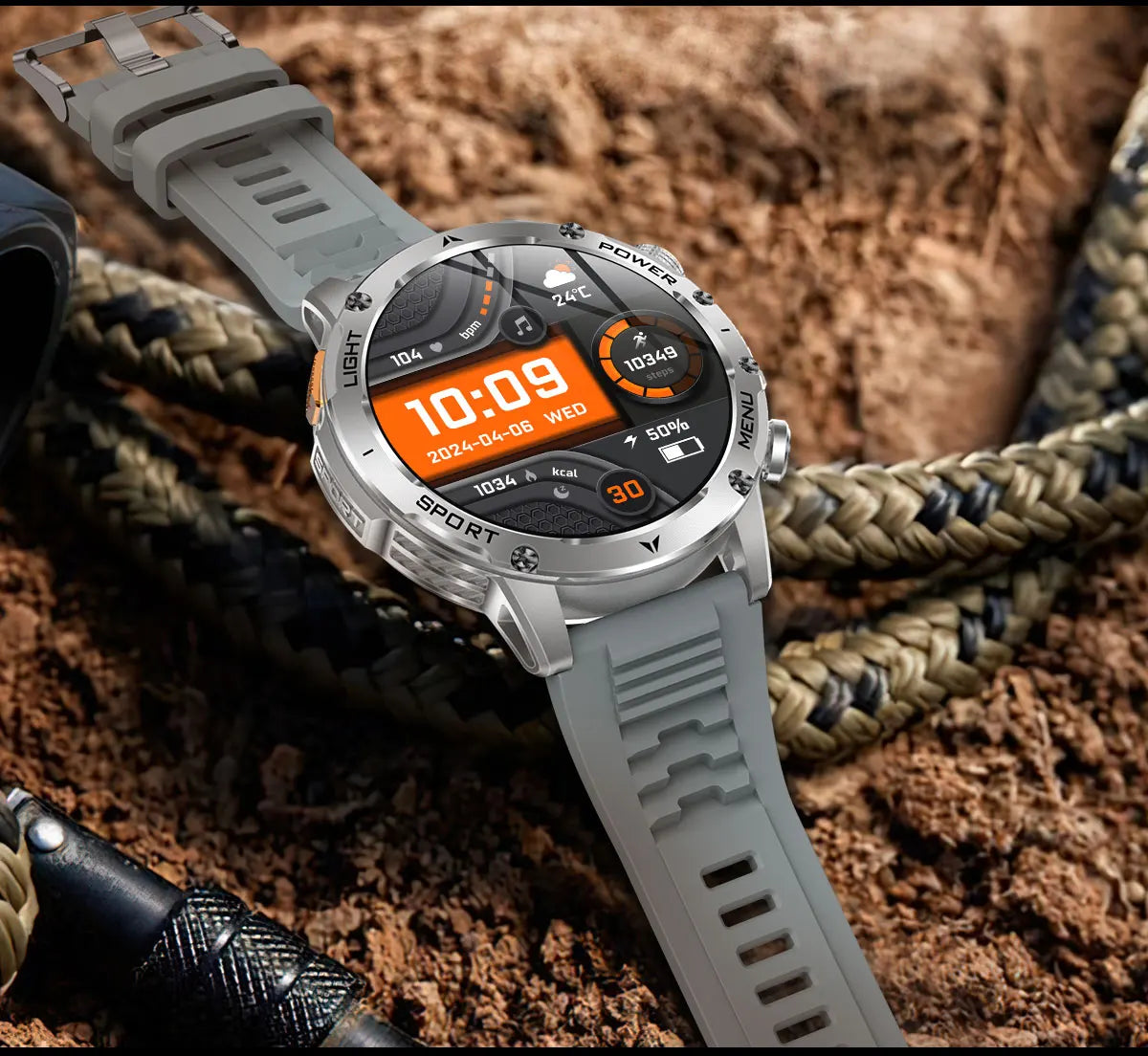 2025 New GPS Outdoor Sports Smart Watch Men AMOLED Screen NFC Flashlight Heart rate Waterproof Bluetooth Call 1000mAh SmartWatch