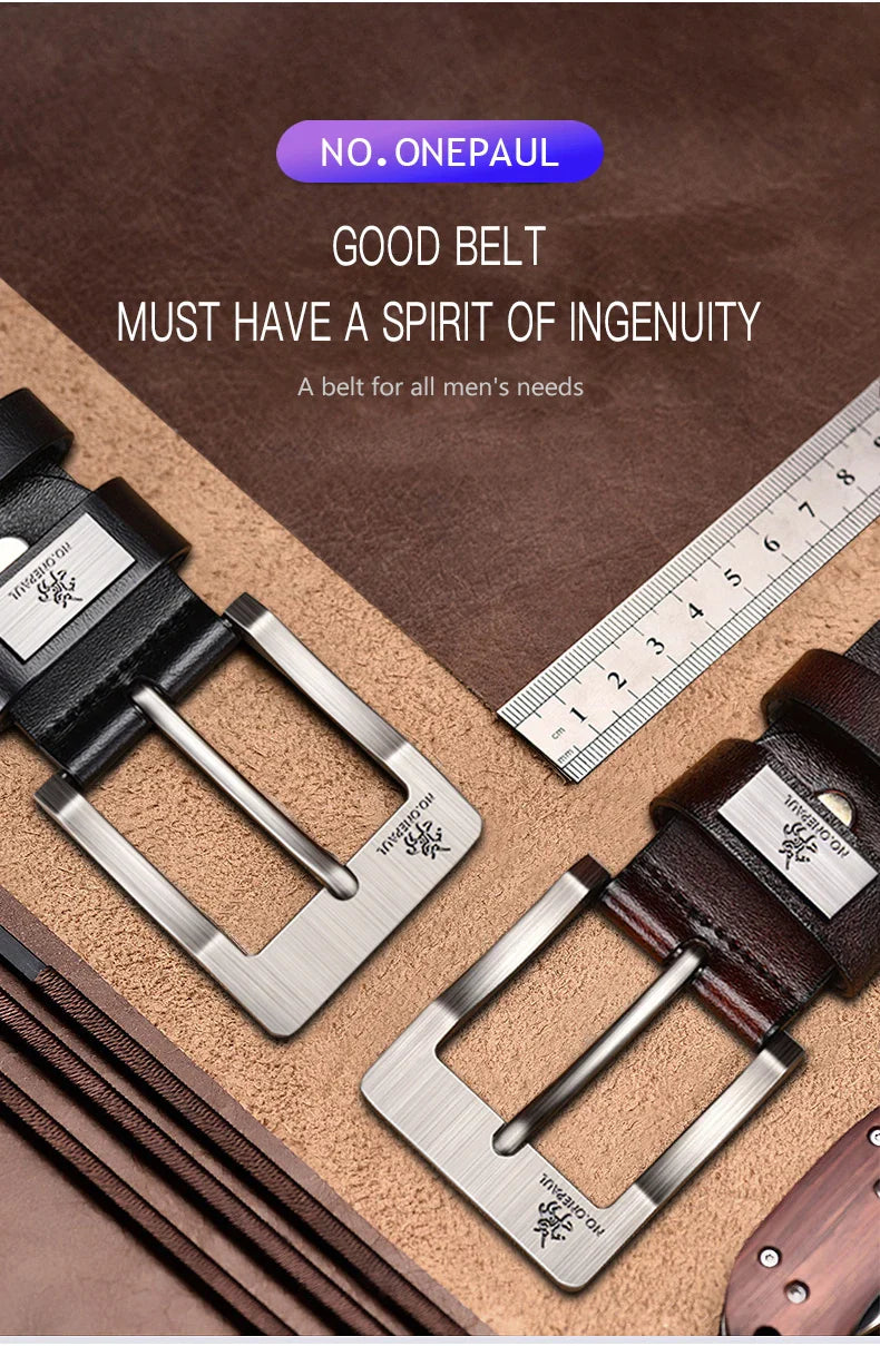 2023New Men's Cow Leather Belts Luxury Strap Male Belts For Fashion Classice Vintage Pin Buckle Men Belt High Quality