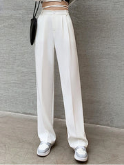 Casual High Waist Loose Wide Leg Pants for Women Spring Autumn