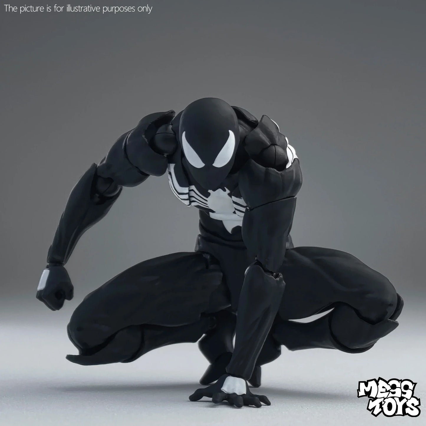 MESS TOYS 16cm The Black Neighbor Symbiotic Spider-Man Black Venom Suit Joint Action Figures Collect Desktop Ornaments Boy Gift