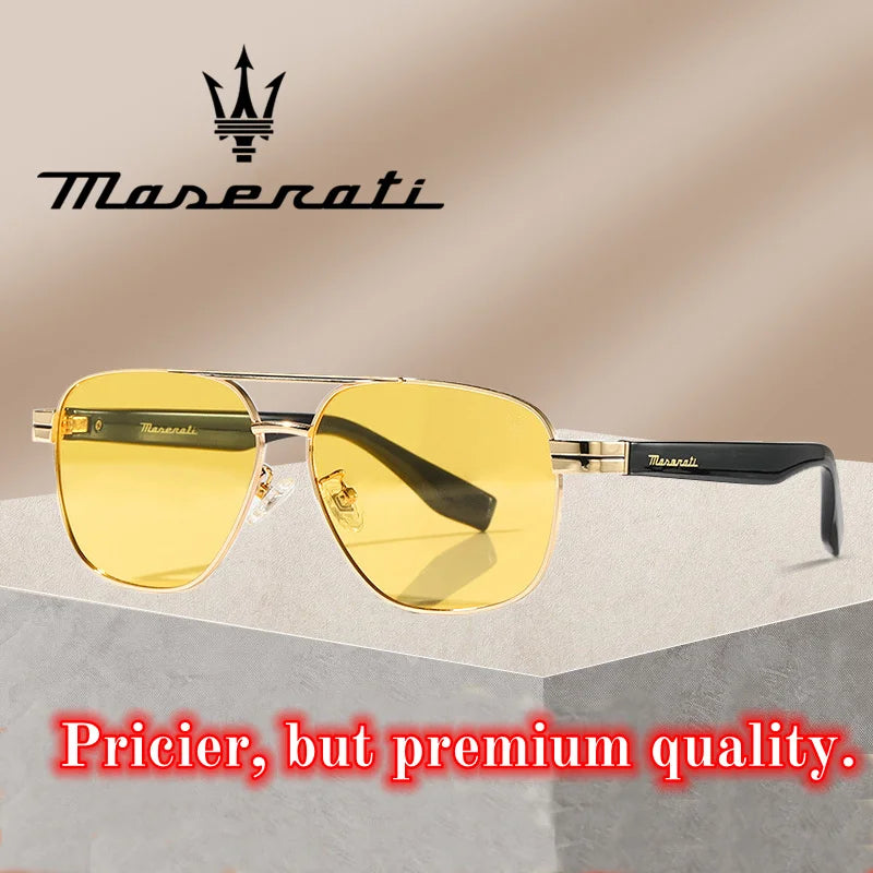 MASERATI Luxury Sunglasses Nylon Sunglasses UV400 Sunglasses for Driving Cycling Beach Outdoor for Men Women Trendy Design