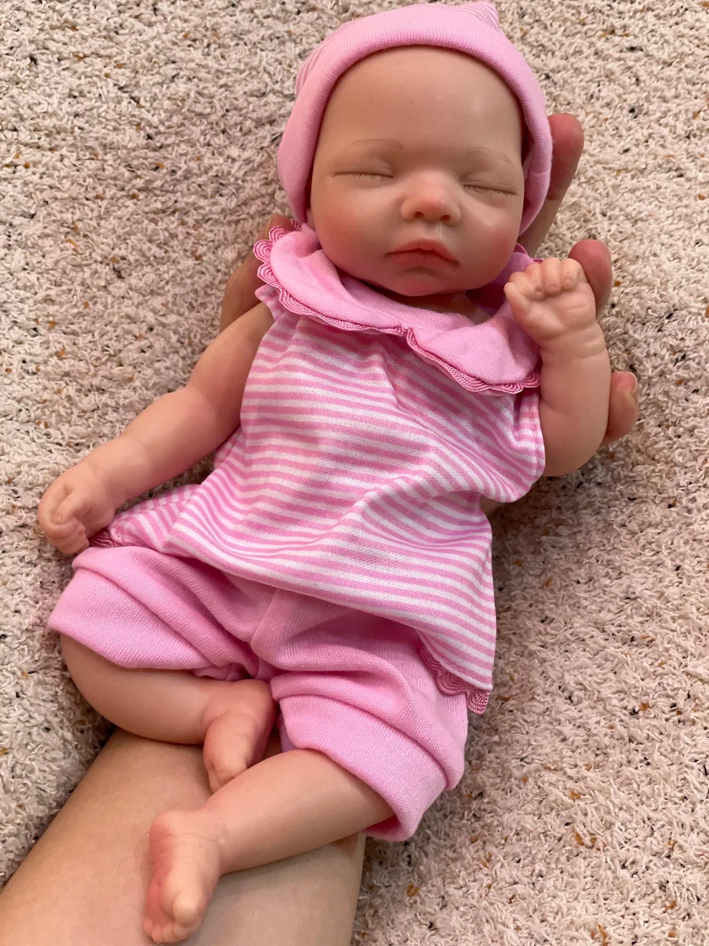 8styles/26cm Open and Close Eyes Cute Soft Full Body Solid Silicone Girl 3D Painted Skin Lifelike Real Corpo De Silicone Doll