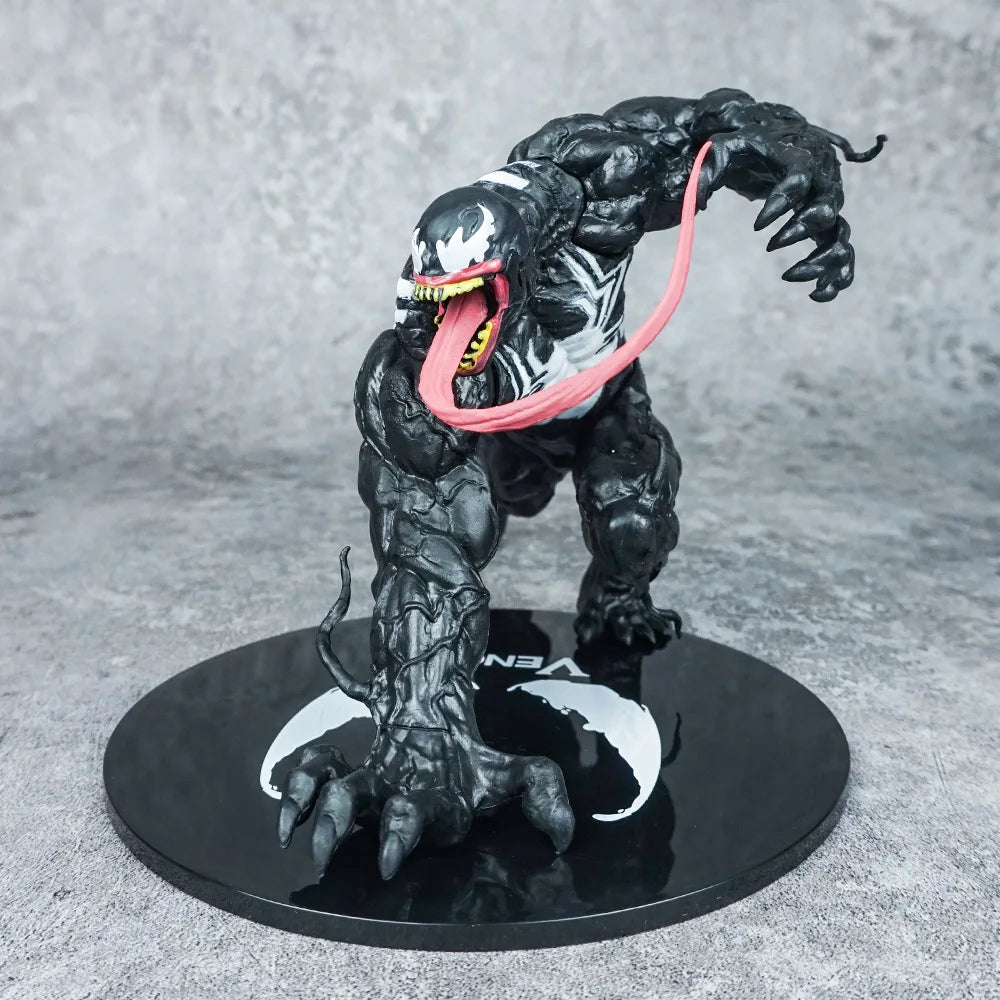 2024 Latest Venom Solid PVC Lying Position Venom Villain Alliance Spider Man Anime Handmade Model Decoration Doll