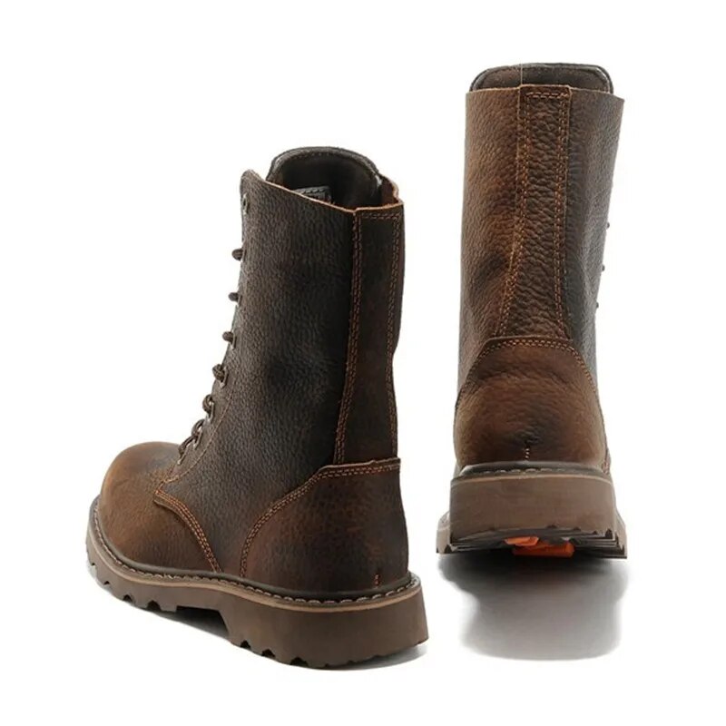Men Boots Genuine Leather Desert Combat Army Boots Outdoor Hiking Boots Men