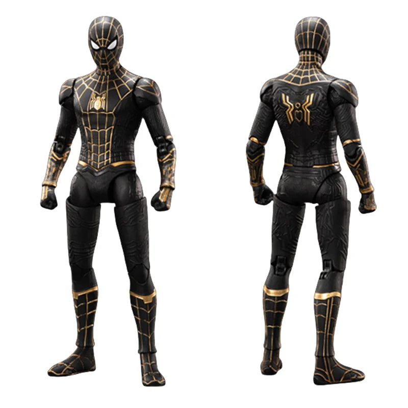 Original ZD PS4 Spider Man Anime Peter Parker Gold Black Action Figure Statue Model Desktop Ornament Garage Kit Birthday Gifts