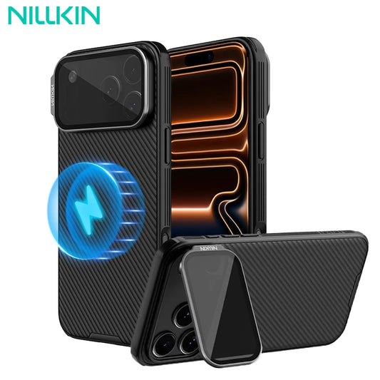 For iPhone 17 Pro Max Magsafe Case NILLKIN CamShield Prop With Foldable Protection Lens Stand Magnetic Cover For iPhone 17 Pro