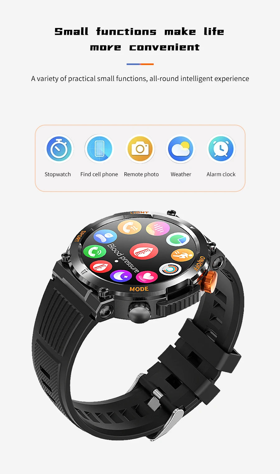 Men's Smart Watch 360 * 360 HD Touch Screen Sports Waterproof Smartwatch Health Monitoring Bluetooth Call Smart Watches