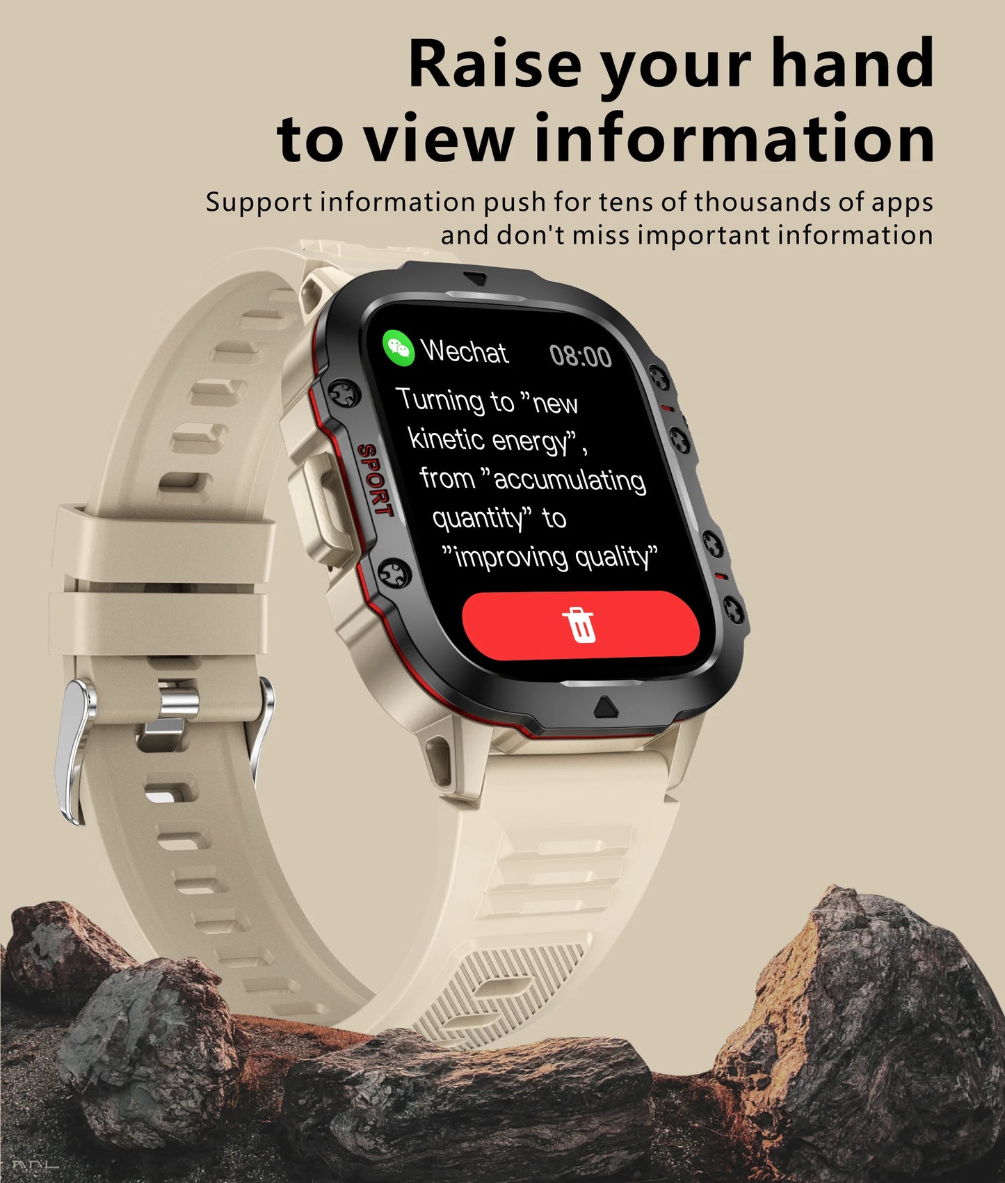 Military Men Smart Watch Bluetooth Call Fitness Clock Heart Monitor 3ATM Swim Waterproof Sport Smartwatch for IOS Android 2025