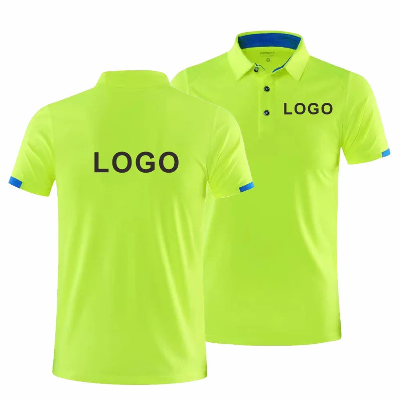 2023 Quick-drying Sports Polo Shirt Custom Design Company Brand Logo/Print Embroidery Breathable Lapel Short Sleeve Tops S-4XL
