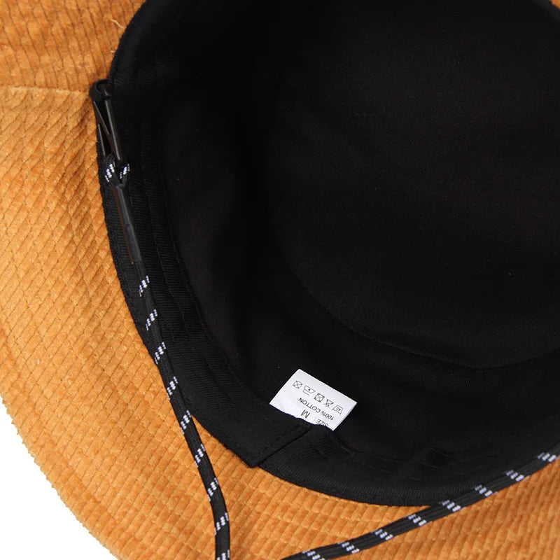 Dad Winter Hat Lady Outdoors Corduroy Bucket Hats Men Big Size Fisherman Hat 54-56cm 56-58cm 58-60cm 60-62cm 62-64cm