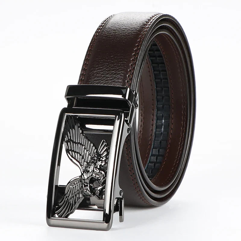 Men's Belt With Alloy Automatic Buckle, Fashion Men's Business Leisure Belt