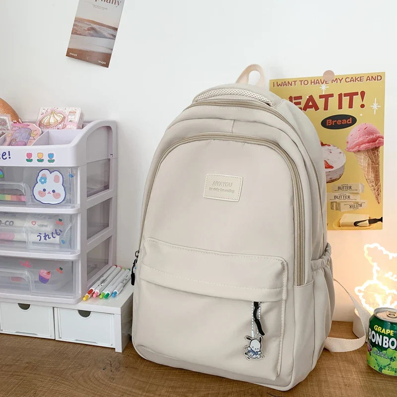 New Female Fashion Men High Capacity Waterproof College Backpack Trendy Women Laptop School Bags Cute Girl Travel Book Bag Cool